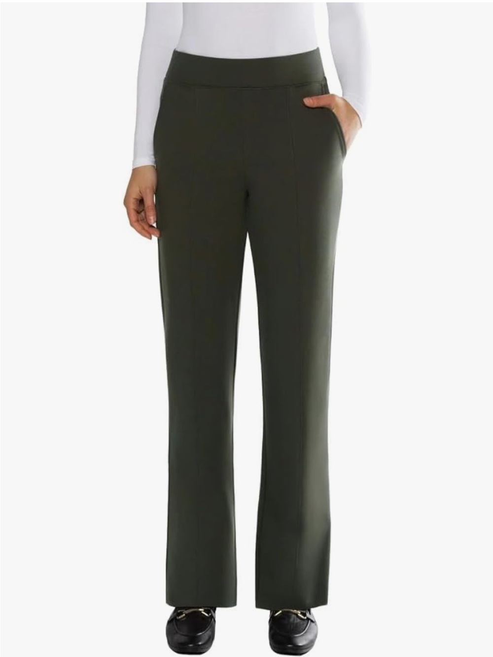 Matty M Dark Green pull on dress pants. Size large